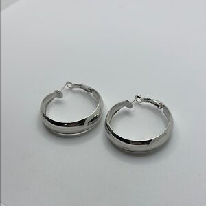 Elegant Silver Hoop Earrings